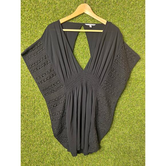 Victoria's Secret‎ Black Plunge V-Neck Batwing Swim Cover-Up Size S Small - Picture 6 of 11